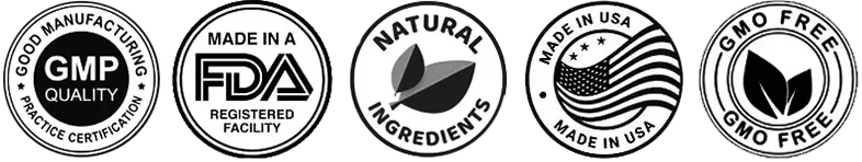 Certifications - cGMP, Quality Tested, Made in USA, Non-GMO